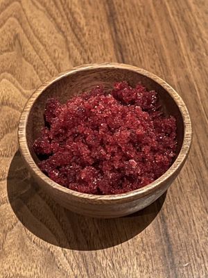 Cherry beet gooseberry bergamot  at Ark in Copenhagen