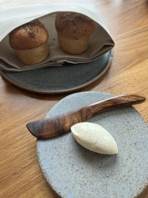 Brioche / olive oil butter  at Ark in Copenhagen