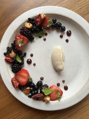 Berries / cream  at Ark in Copenhagen