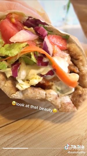 Pita Kebab with Yogurt at Cookoomela Grill in Athens