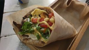 Rainbow Gyros at Cookoomela Grill in Athens