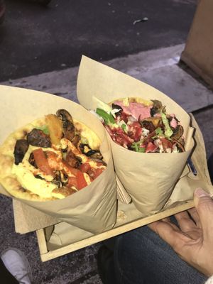 Yellow and pink   at Cookoomela Grill in Athens