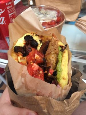 The red gyros at Cookoomela Grill in Athens