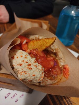 Kebab pitta with cream cheese (Vegan) at Cookoomela Grill in Athens