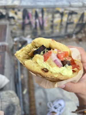 Yellow Vegan Souvlaki   at Cookoomela Grill in Athens