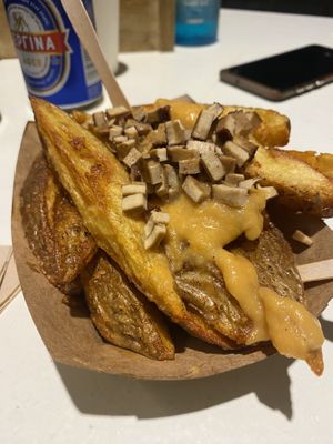 The beat potatoes! Every potato had the perfect crunch and well seasoned .  at Cookoomela Grill in Athens