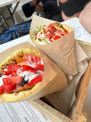 Pita was very salty and mushroom souvlaki was the chipest mushroom without any special taste. Tables need proper cleaning, they were  at Cookoomela Grill in Athens