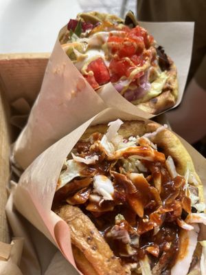 Pita rainbow e bbq  at Cookoomela Grill in Athens