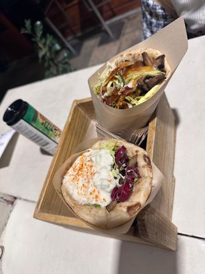 Brown&BBQ, green&white #Veganuary at Cookoomela Grill in Athens