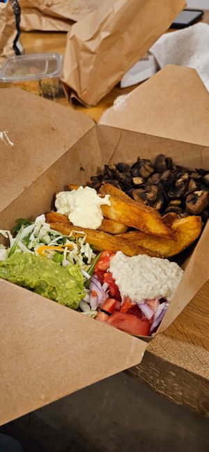 Mushroom gyros at Cookoomela Grill in Athens