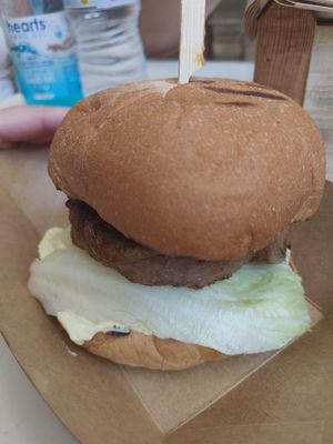 Vegan Mushroom Melt Burger at Cookoomela Grill in Athens