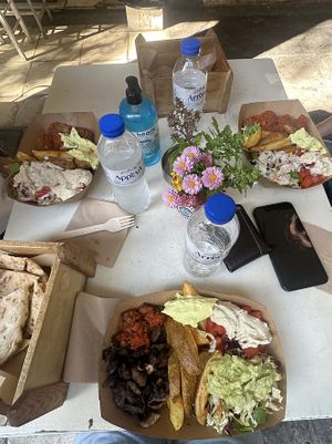 Great mushroom and kebabb  at Cookoomela Grill in Athens