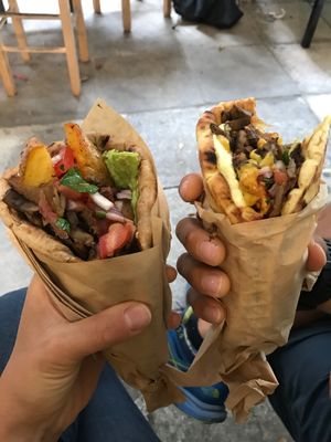 Vegan gyros at Cookoomela Grill in Athens
