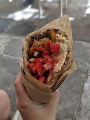 Lentils souvlaki at Cookoomela Grill in Athens