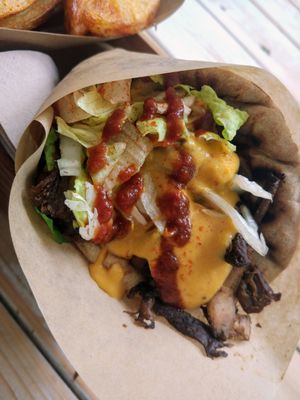 Their 'Brown' gyro at Cookoomela Grill in Athens