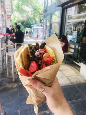 Red Gyros at Cookoomela Grill in Athens