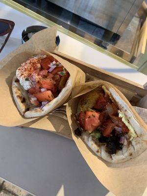 Lentil kebab and red mushroom kebab  at Cookoomela Grill in Athens