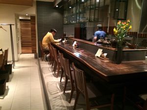 Counter seating at Rocca in Osaka