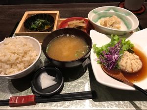 Vegan dinner set  at Rocca in Osaka