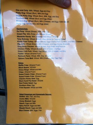 They offer a secret vegan appetizer that consists of Fritos topped with vegan pimento cheese topped with their vegan chili. They share fryers with meat products so no fried options are considered vegan including the nature boy burger. They also have vegan mayo and I was told by the server they are experimenting with vegan slaw recipes.  at Pinky's Westside Grill in Huntersville