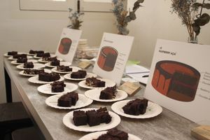 Launch event voting for the favourite! Winning cake was Chocolate Hazelnut cake made with lower GI by replacing part white sugar with coconut sugar, and replacing part oil with pear puree, to make this rich, decadent & moist cake with only the best ingredients. at That Vegan Cake in Northeast Singapore