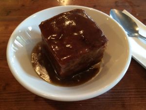 dessert with sticky toffee at The 78 in Glasgow