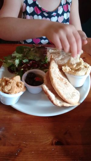 Hummus starter. at The 78 in Glasgow