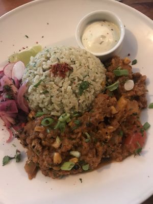 Charred corn and roast squash chilli  at The 78 in Glasgow