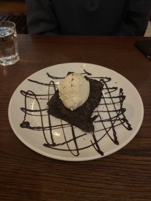 Double chocolate brownie  at The 78 in Glasgow