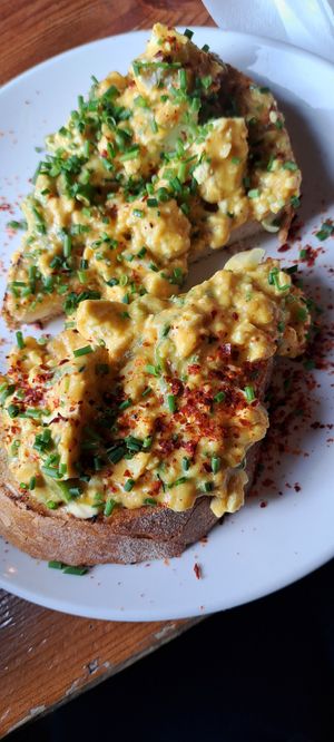 Scrambled tofu on toast at The 78 in Glasgow