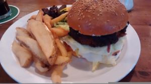 Classic burger and chips at The 78 in Glasgow