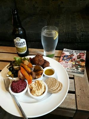 Mezze + random book found on the table at The 78 in Glasgow