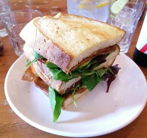 Custom made vegan bacon and avocado sandwich at The 78 in Glasgow