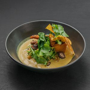 KARE LABU - Pumpkin, coconut curry, baby beans at Merah Putih in Seminyak