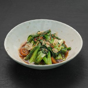 SAYUR HIJAU - Sauteed local greens, chili, garlic at Merah Putih in Seminyak