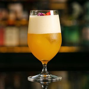 MANGO 'BEER'LINI - Gin, Balinese ale, mango, peach at Merah Putih in Seminyak