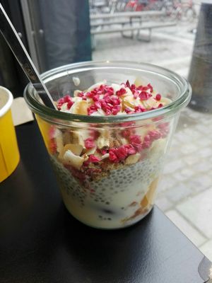Highly recommend this delicious vegan chia pudding at GRØD -Torvehallerne in Copenhagen