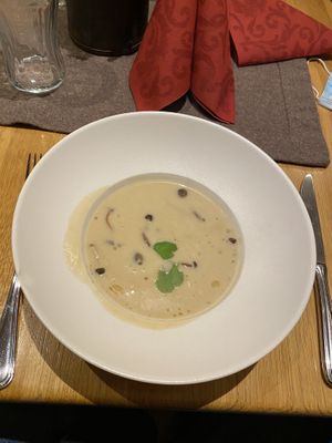 Tom Kha gai soup  at Brunner in Schladming