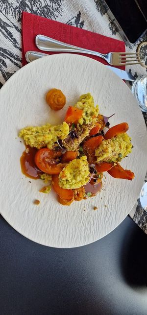 Baked pumpkin with millet  at Brunner in Schladming