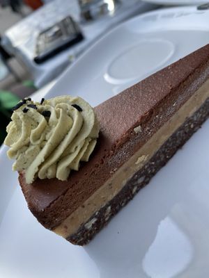 Vegan Snickers cake  at Chutney in Stockholm