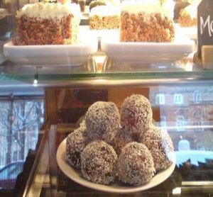 Vegan coconut balls at Chutney in Stockholm