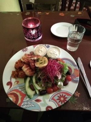 Halloumi salad at Chutney in Stockholm