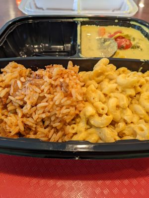 Pick Four - Jambalaya, Mac & Cheese, and Cajun Curry (Bread Pudding not pictured) at Sweet Soulfood in New Orleans
