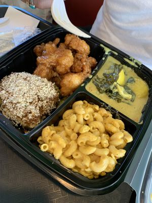 4 choices tray  at Sweet Soulfood in New Orleans