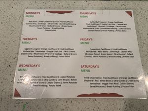 Menus  at Sweet Soulfood in New Orleans