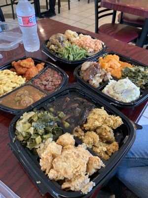 We just ordered one of everything they served that day. Menu items change daily.   at Sweet Soulfood in New Orleans