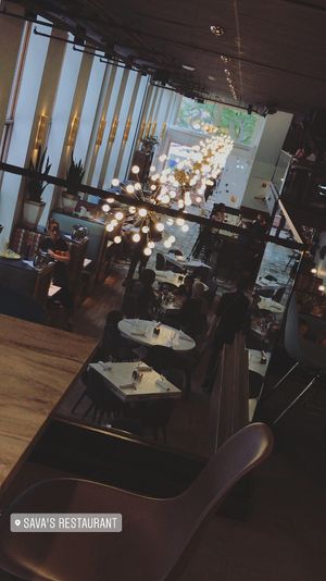 View from upstairs at Sava's in Ann Arbor