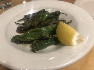 Shisitos are amazing! at Sava's in Ann Arbor