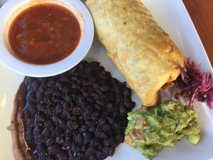 Vegan Chimichanga  at Tequila Blue Agave in Lincoln City