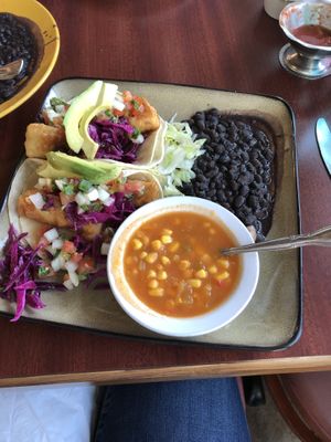 Vegan “fish” tacos at Tequila Blue Agave in Lincoln City